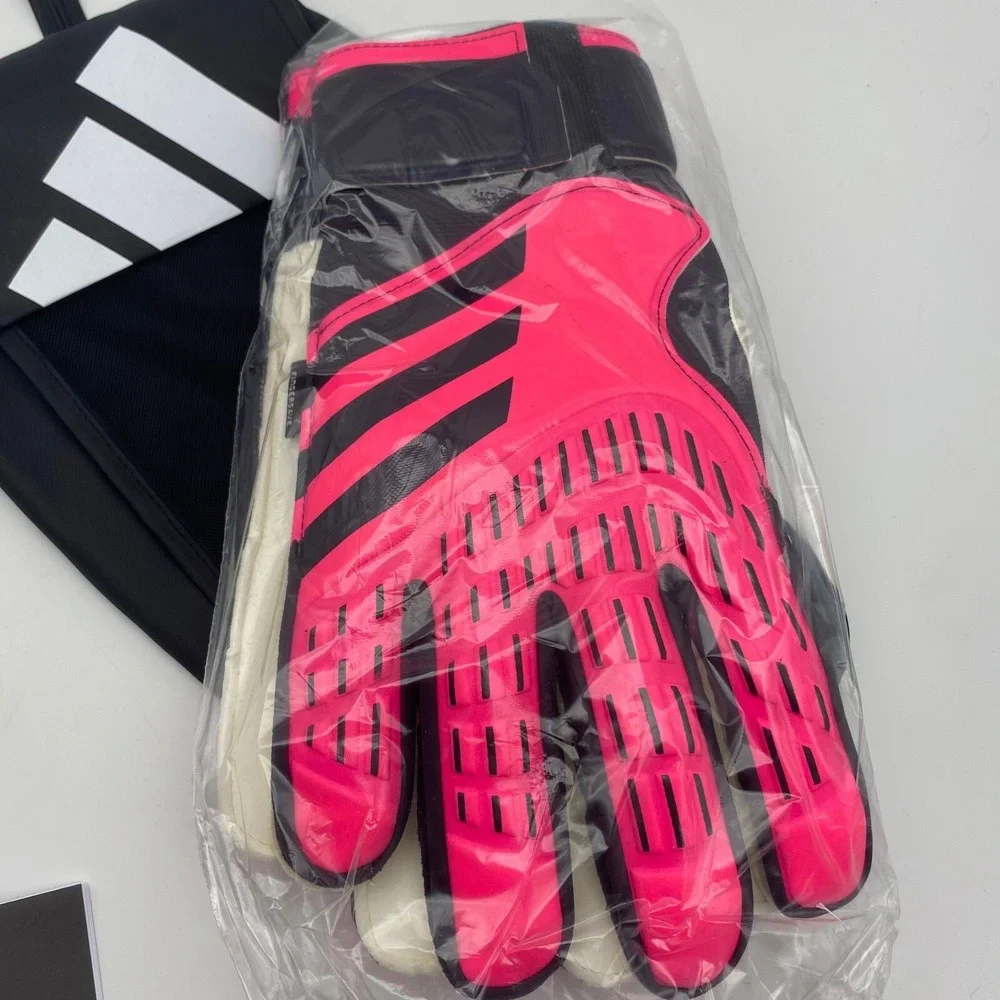 Adidas Adult Unisex Match Fingersave Predator Pink Black Goalkeeper Gloves Sz 12